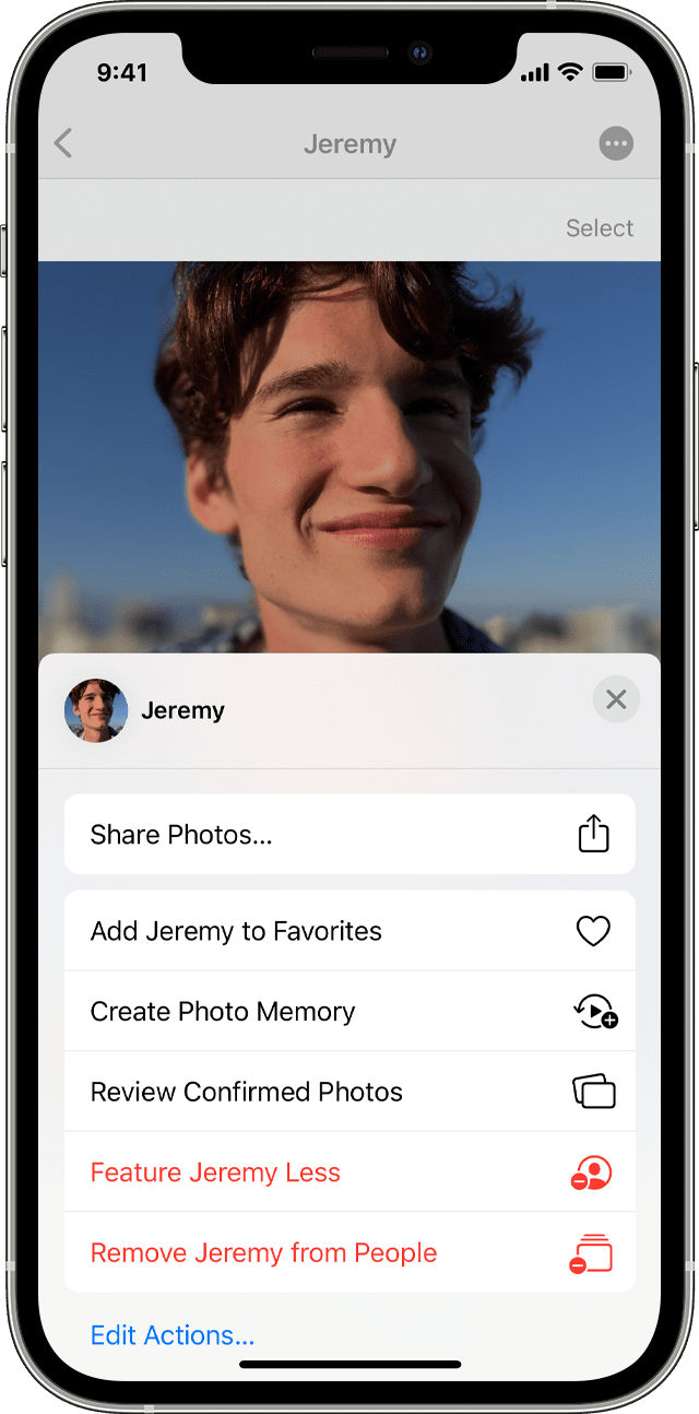 How to add and manage the faces of our photos on the iPhone