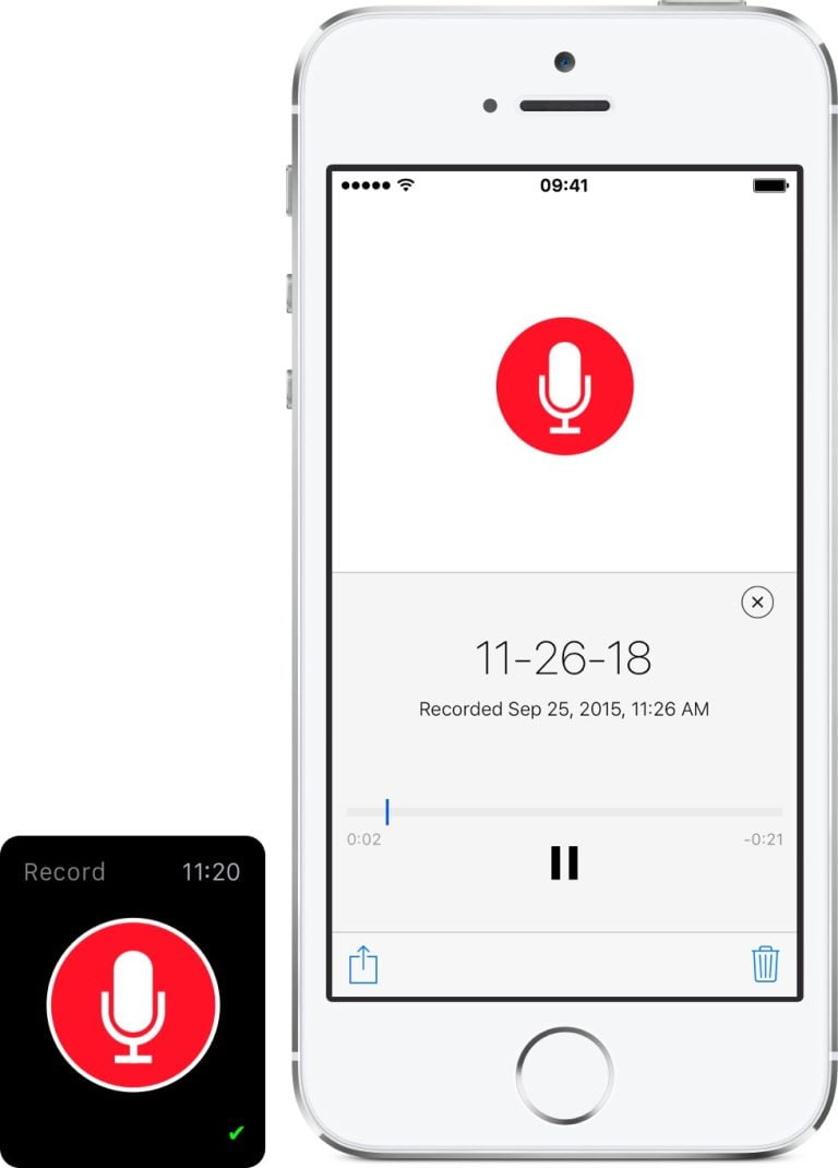 How to make audio recordings with the Apple Watch